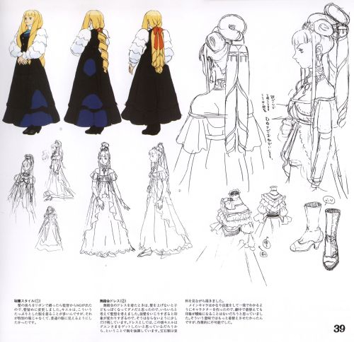 ilikeelderberryicecream:From Turn A Gundam DesignsRolan Cehack, Sochie Heim &amp; kihel Hei
