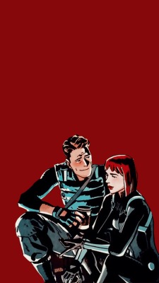 natashowlet:Bucky &amp; nat lock screens 