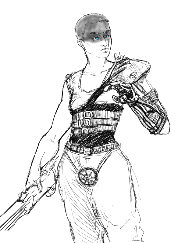 overachieversloth:  I may have a problem.But here it is, Madmax AU.I’ll just call