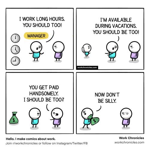 programmerhumour:Don’t be silly developer you have work like a slave.