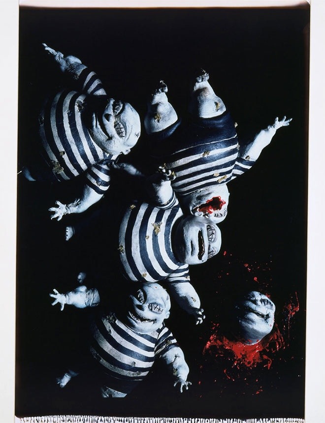talesfromweirdland:  CORPSE BOYS (1993). Polaroid by Tim Burton made during the production