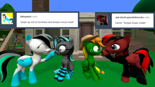 ask-the-out-buck-pony:The boops have been doubled Asked by @blitsywish and ask-david-gmodsfmrocks / GMODSFMROCKSx3 Yay doubleboopage~! c:
