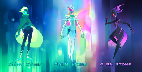syntheticimagination: I made some gemsonas based on evolutionary stones earlier this year because I 