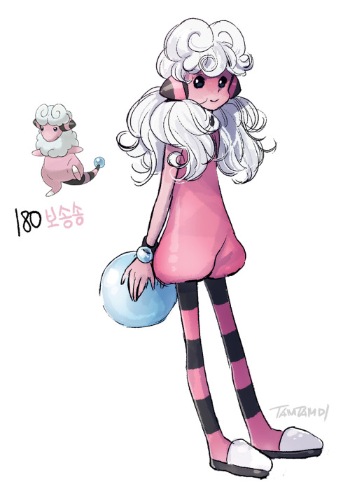 tamtamdi:Pokemon Gijinka179.Mareep180.Flaaffy181.Ampharos