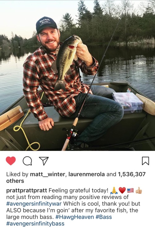 thisbibliomaniac: libertarirynn:  libertarirynn:  Honestly it’s easy to forget that Chris Pratt is a famous, wealthy Hollywood star because his social media presence is just your fun redneck Uncle Chris and his farm animals and hunting/fishing trophies