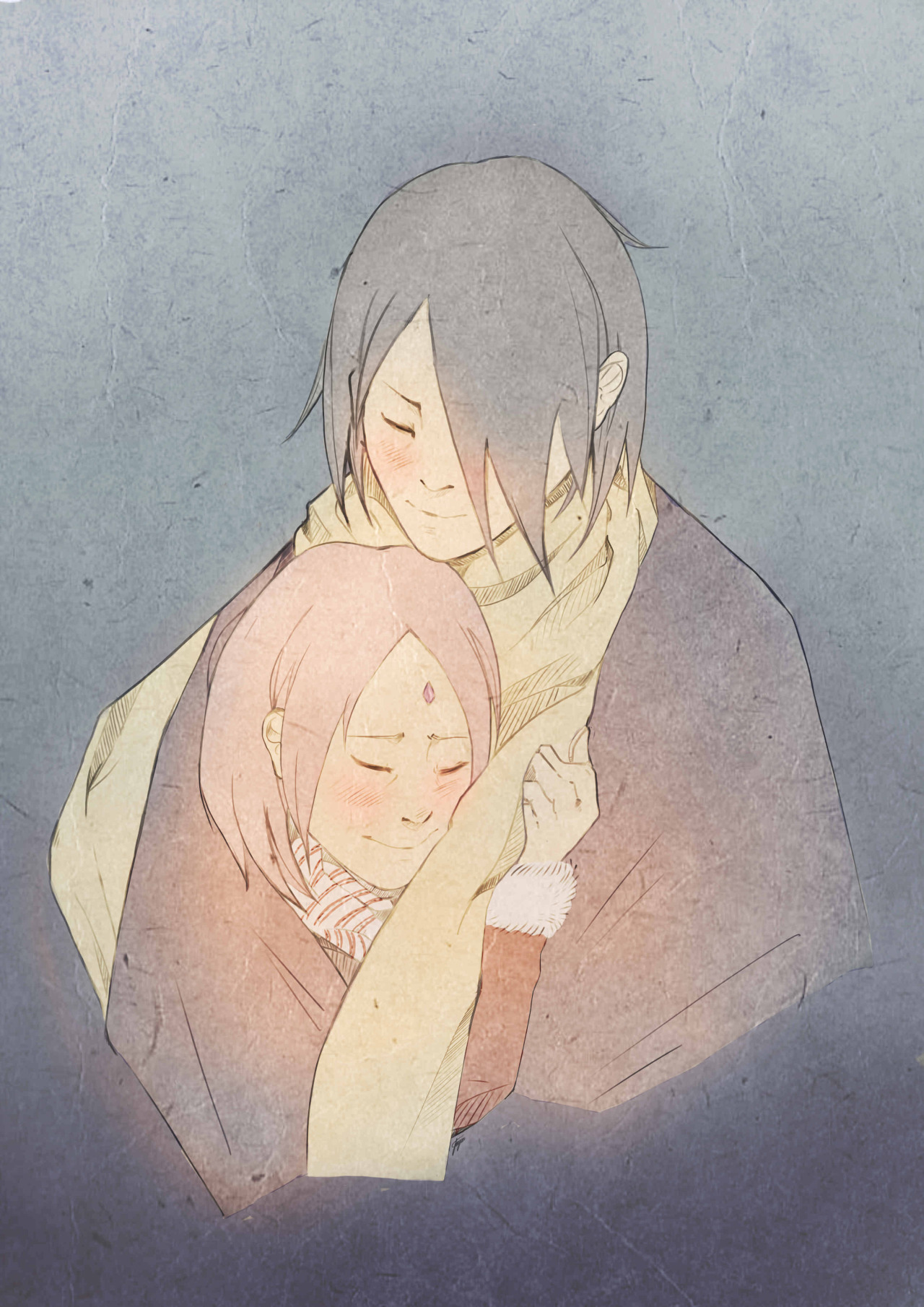 seauldraws:  Keep me warm~~ colourI really got into using textures recently, so I’m