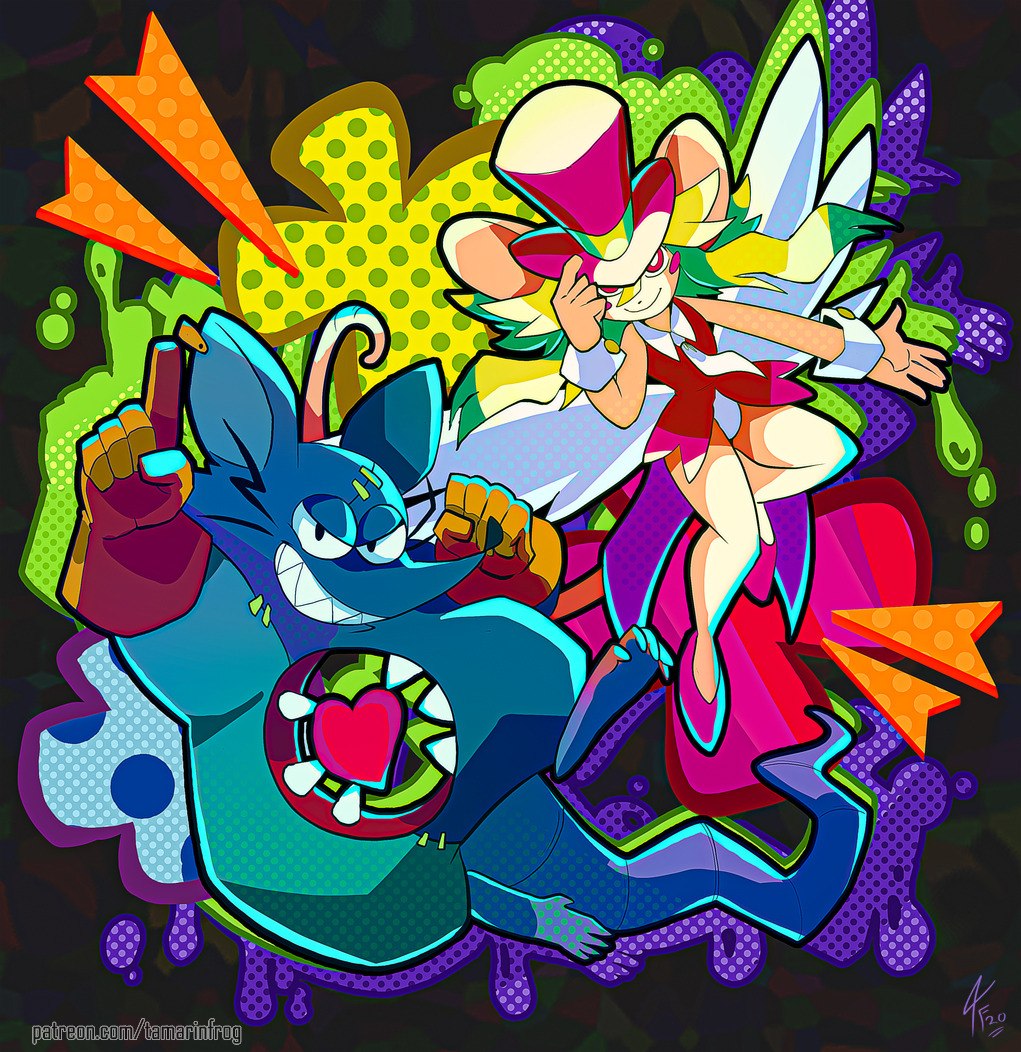 Here's a fun commission featuring Mad Rat Dead series. Always down to drawing colorful fun art like this!