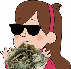 creamyfaerie: relatablepicturesofmabel:  This is the Cash Money Mabel that appears once every 45000 years!  Reblog and you’ll get GENUINE cash money IMMEDIATELY!  me tbh 