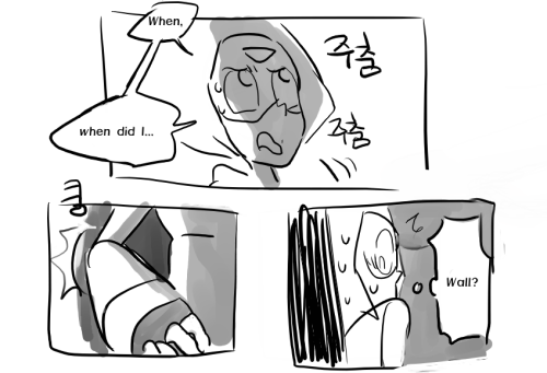 ruki-32:  Translation: slothinateacup 이거 왜그렸는지 모르겠어..  > .<