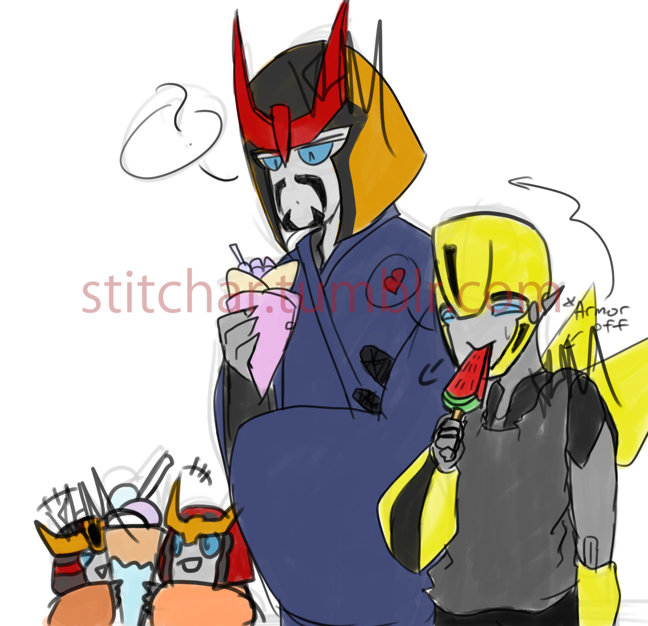 stitchar:  今日も暑いです！夏です！ドリフトはクレープが一番好きだと思う。(Sorry