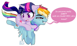 twidashlove:  sirfredrickoftrottingham:  Who knew? by 8BitAmy   Twilight better hold on extra tight~  X3 Heeeheehee~! &lt;3