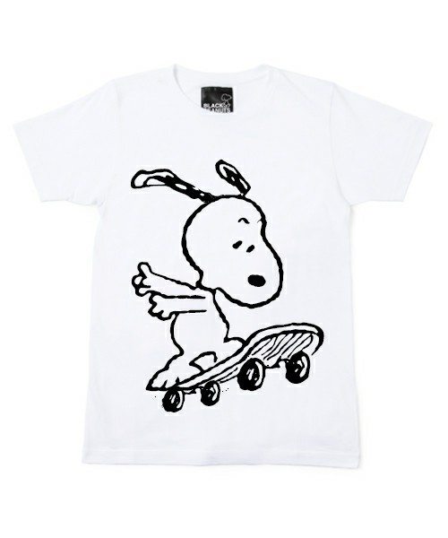 kiskex:  「The 100 Faces of SNOOPY」SKATE BOARDER T-SHIRT MEN’S（Tシャツ・カットソー）｜BLACK PEANUTS（ブラック ピーナッツ）の