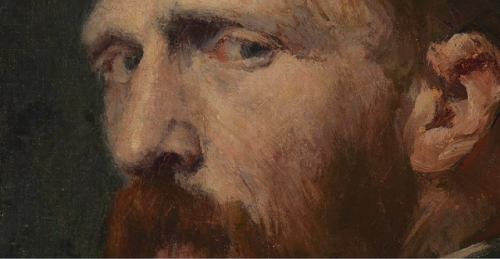 closeupofpaintings:John Peter Russell - Portrait of Vincent van Gogh, 1886 (detail), oil on can