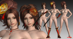 Kai (Samurai Warriors 3/4) Nude Mod Pack For Xps