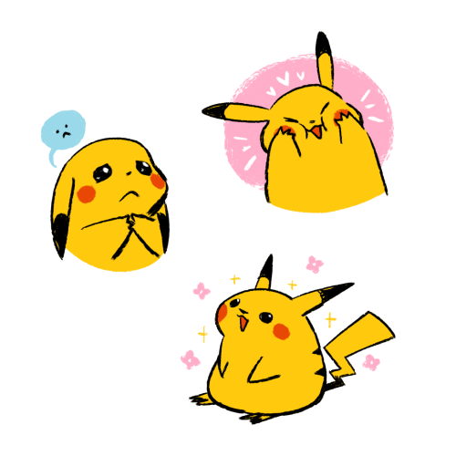 gotchibam:A bunch of pikachoos doing pikachu things~