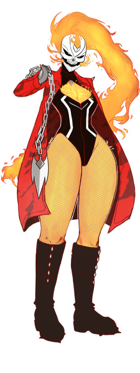 mboogy: Ghost Rider (female) commission for @Stonelessalton  