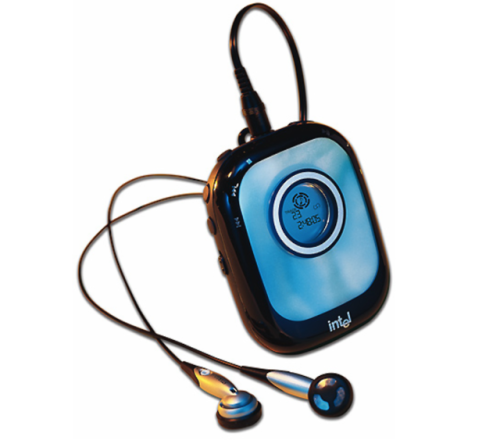 y2kaestheticinstitute:Intel Personal Audio Player 3000 (2001)Design: IDEOThis Intel MP3 player was n