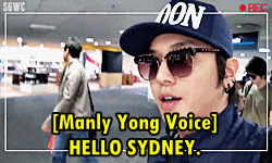 “I’m (in) Sydney.” - Jung Yonghwa