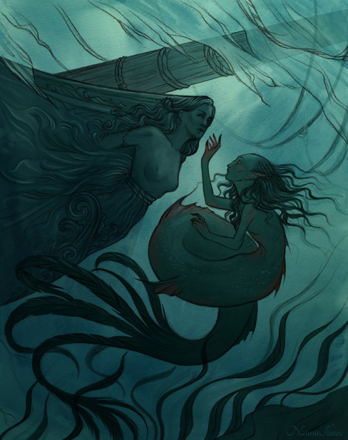 “The day a mermaid found a shipwreck”My last piece for #Mermay2017! :) • Official site • FB • Twitte