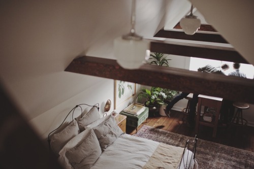 homesteadseattle:#TBT to that time Kristen climbed up in our loft to snap this stunner.