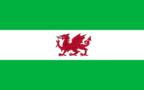 Welsh flag in the style of Argentina from /r/vexillology Top comment: Haha, swap the green with ligh