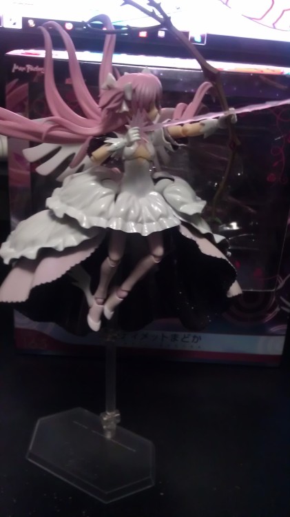Crappy camera go!  Got my Madoka and she heavy as hell for her size. lol Only one left is Super Sonico.   Not sure which I’ll get next though.  More Kotobukiya Bishoujo figures, Gundam model kits, some Revoltech Transformers, or even  all 7