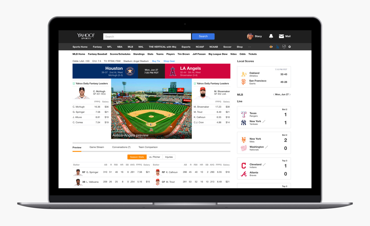 Yahoo Yahoo Sports Finance Get A New Look