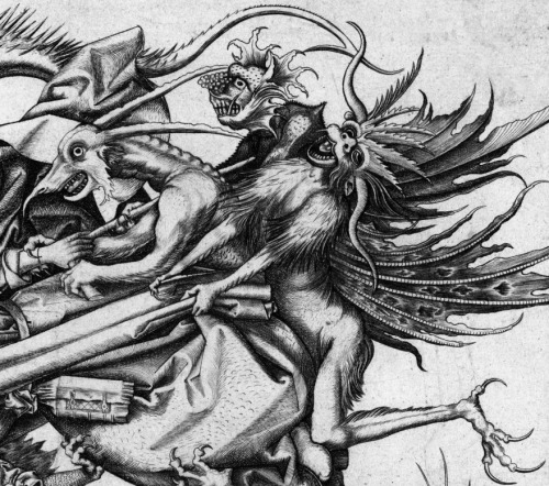 After Martin Schongauer, Detail of St. Anthony Tormented by Demons, late 15th century