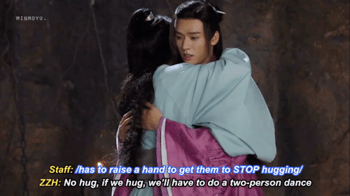 minmoyu:GJ: Okay I have to hug Ah XuDirector: NO. WEN. KE. XING. YOU. DO. NOT. FUCKING. HUG. HIM. BA