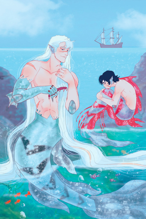 babushkahihi:My piece for @voltronmerzinevoltronmerzine.bigcartel.com #sheith #Mermaid #merman #merf