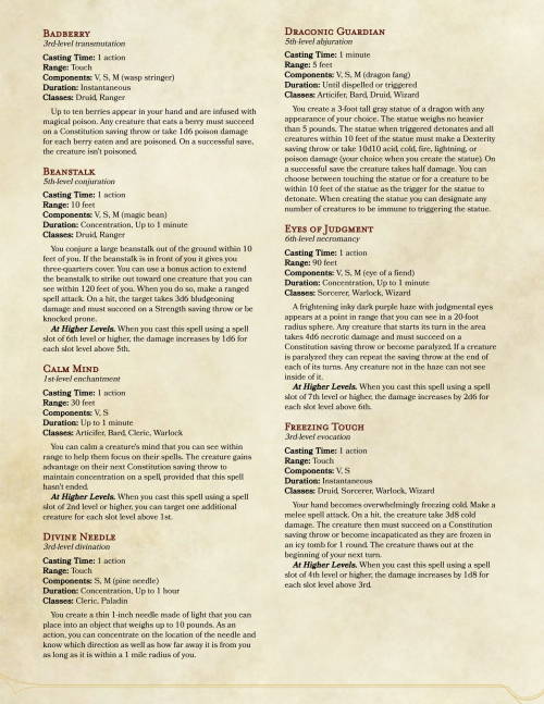 dnd-homebrew5e:  Hello, everyone! Here are 7 new spells for you to choose from. Maybe you will have a merciful DM that will let you use one of these if you ask really nice.If you enjoy my work, you can gain exclusive access to my work by pledging to My