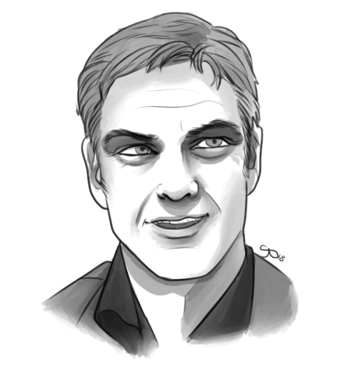 I drew George Clooney as part of my drawing tutorial this month for my patrons XD I never though it 