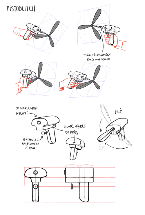 Props model sheets I made from @antoinevignon ‘s design research