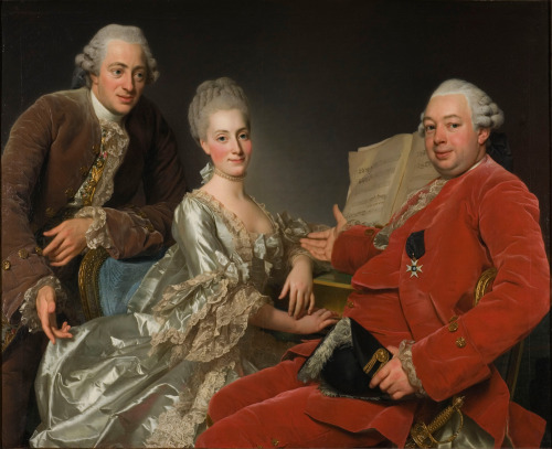 John Jennings Esq, his Brother and Sister-in-Law by Alexander Roslin, 1769.