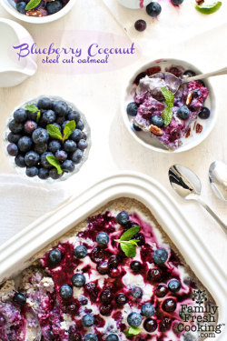 veganfoody:  Oatmeal Roundup Blueberry Coconut
