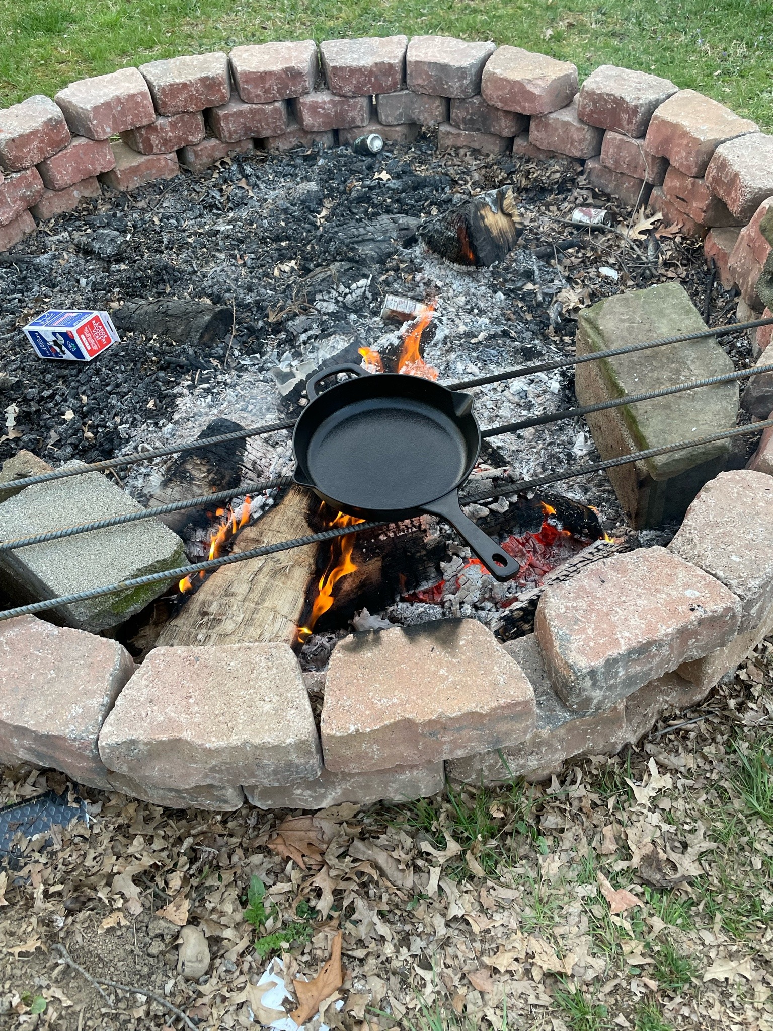 katiiie-lynn:My parents came over to lend us their rototiller today and Adam’s new friend came over to hang out and brought us steaks for dinner, but we don’t have a grill yet so we improvised and cooked them over our firepit instead 🥰🤤