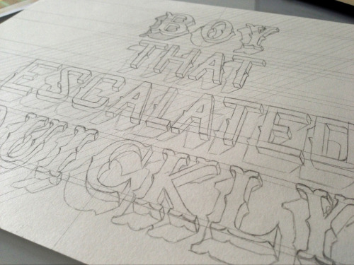 From sketch to final typography made out of 0.01mm dots by Xavier Casalta