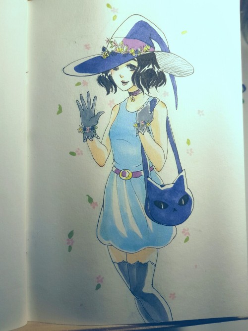 Day 5 of Inktober! A flowery witch out for the day.