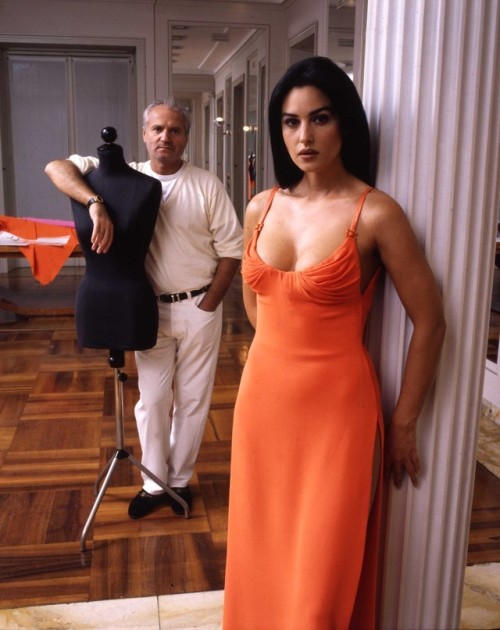 versace orange dress