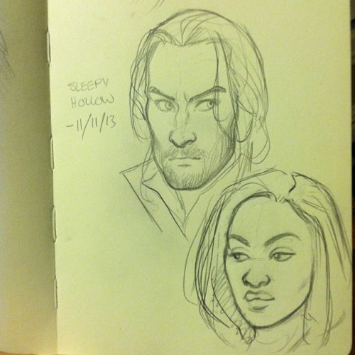 Pssst. @faitherinhicks I did a little Sleepy Hollow sketching