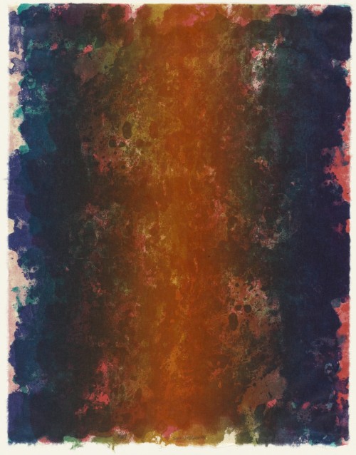 sam-gilliam: Fire, Sam Gilliam, 1972, MoMA: Drawings and PrintsPurchaseSize: composition and sheet (