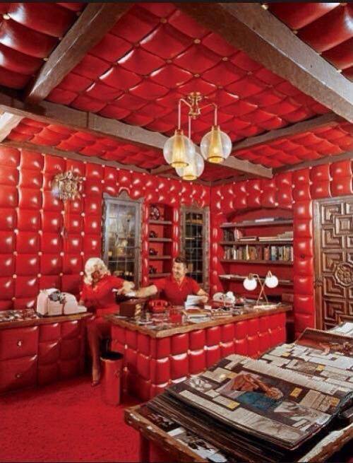 artfreyparis: Somedays Don’t You Wish You Had a Padded Red Office Like Jayne Mansfield To Bounce Aro