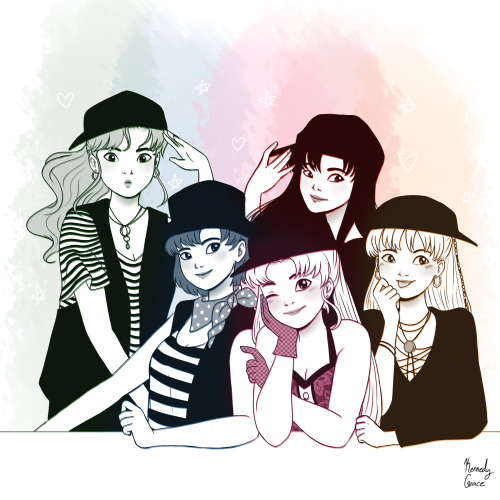 smarticles101: fashion icons tbh redraw of this illustration by Naoko Takeuchi