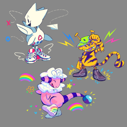 n0thingbutn0nsense:Some Pokemon in Some Sweet Kicks!!⚡⚡