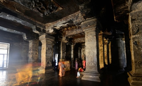 Mahamandapa of Kailashanatha temple, Ellora, Maharashtra