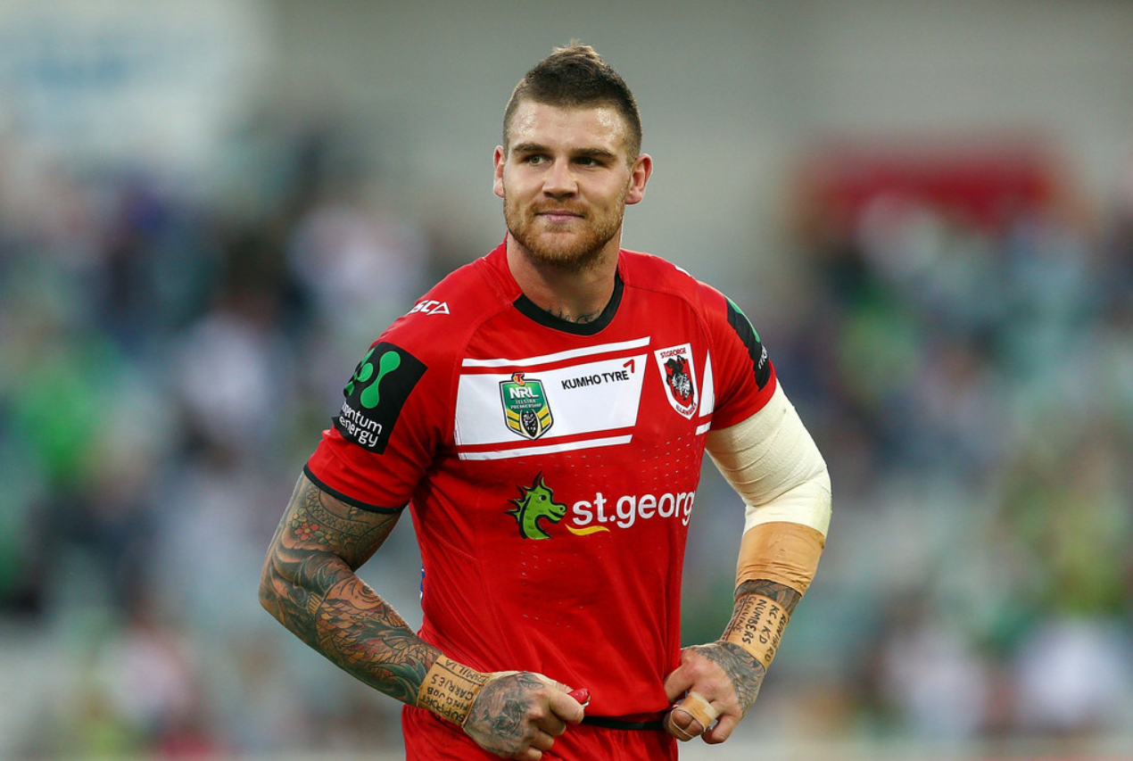 roscoe66:  Josh Dugan of the St George Illawarra  Dragons