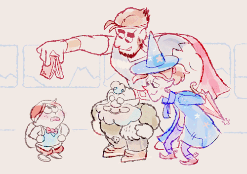 everydaylouie:  im working on catching up on the adventure zone, here’s some fanart for the rockport arc!! three grown men bullying angus the boy detective 