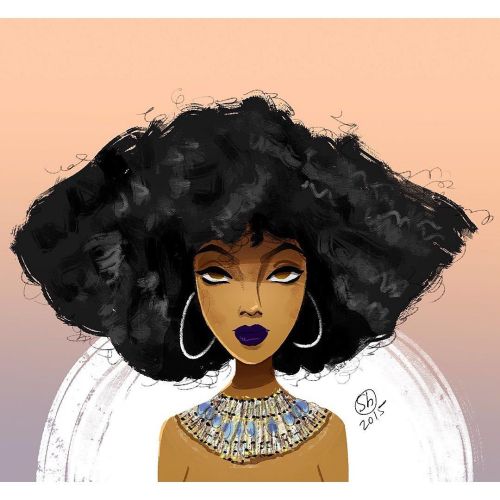 queenoftheangelarmy: afrodesiacworldwide: illustration315 IM IN LOVE OK DONT TOUCH ME