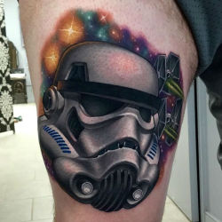 thievinggenius:  Tattoo done by Aaron Springs.