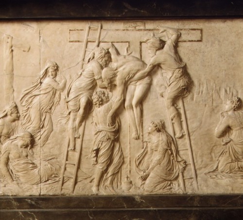 Descent from the Cross (marble with traces of gilding), follower of Jean Goujon (after a design